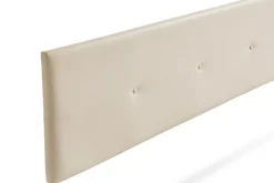Moonia Tête de Lit Tapisée NAPOLI Simili cuir 100x50x5 cm - Blanc Cassé -