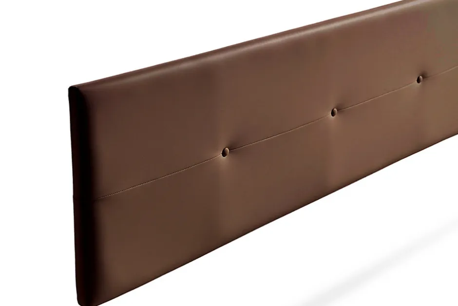Moonia Tête de Lit Tapisée NAPOLI Simili cuir 130x50x5 cm - Marron -