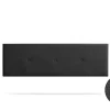 Moonia Tête de Lit Tapisée NAPOLI Simili cuir 130x50x5 cm - Noir -
