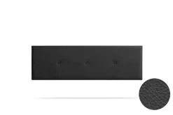 Moonia Tête de Lit Tapisée NAPOLI Simili cuir 130x50x5 cm - Noir -