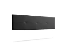 Moonia Tête de Lit Tapisée NAPOLI Simili cuir 130x50x5 cm - Noir -