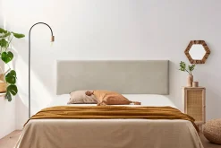 Moonia Tête de Lit Tapisée NOVA Aqualine 90x50x5 cm - Beige Toast -