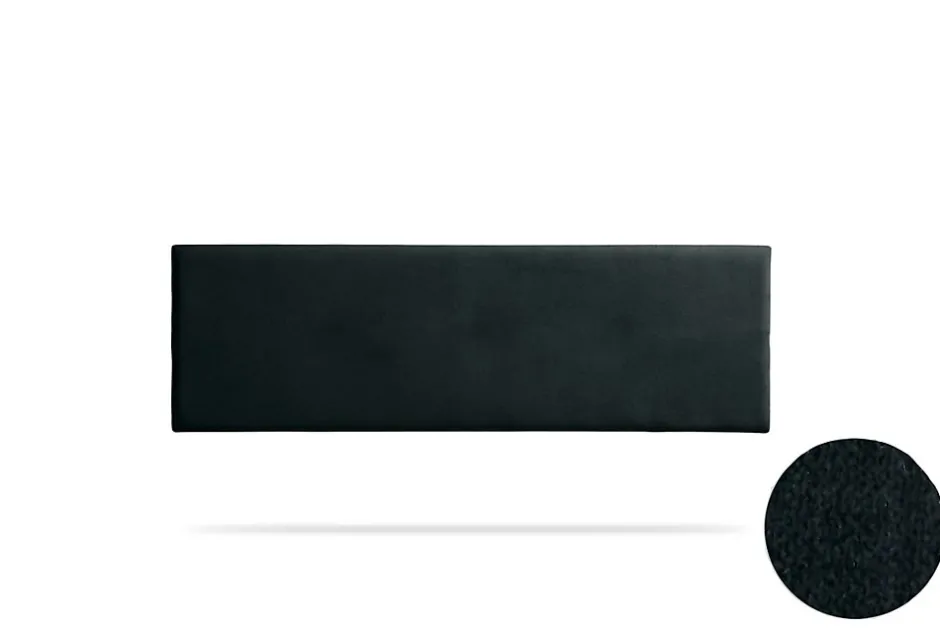 Moonia Tête de Lit Tapisée NOVA Aqualine 100x50x5 cm - Noir -