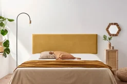 Moonia Tête de Lit Tapisée NOVA Aqualine 160x50x5 cm - Moutarde - Hot