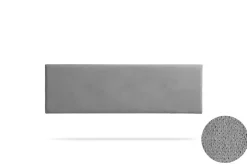 Moonia Tête de Lit Tapisée NOVA Aqualine 90x50x5 cm - Gris Clair -