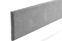 Moonia Tête de Lit Tapisée NOVA Aqualine 90x50x5 cm - Gris Clair -
