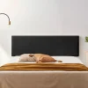 Moonia Tête de Lit Tapisée NOVA Simili cuir 160x50x5 cm - Noir - Outlet