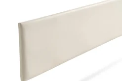 Moonia Tête de Lit Tapisée NOVA Simili cuir 115x50x5 cm - Blanc Cassé -