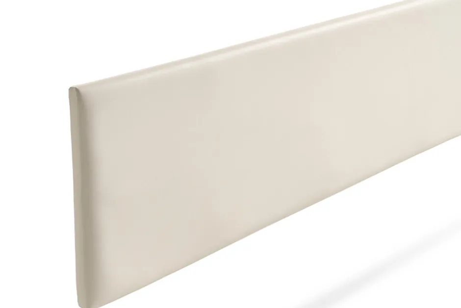Moonia Tête de Lit Tapisée NOVA Simili cuir 115x50x5 cm - Blanc Cassé -