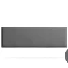 Moonia Tête de Lit Tapisée NOVA Simili cuir 115x50x5 cm - Gris Foncé -