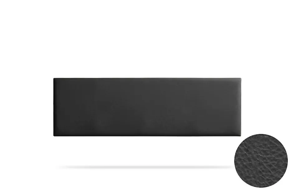 Moonia Tête de Lit Tapisée NOVA Simili cuir 115x50x5 cm - Noir -