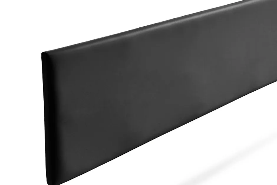Moonia Tête de Lit Tapisée NOVA Simili cuir 115x50x5 cm - Noir -