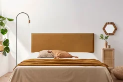Moonia Tête de Lit Tapisée NOVA Simili cuir 170x50x5 cm - Marron Clair - Hot