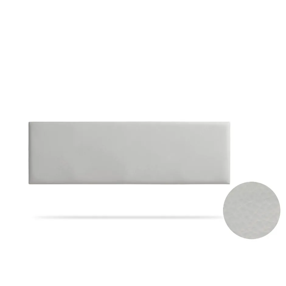 Moonia Tête de Lit Tapisée NOVA Simili cuir 170x50x5 cm - Gris Clair - Sale