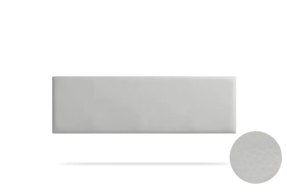 Moonia Tête de Lit Tapisée NOVA Simili cuir 170x50x5 cm - Gris Clair - Sale