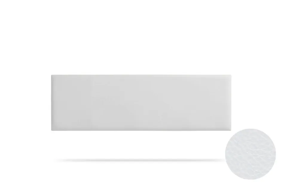 Moonia Tête de Lit Tapisée NOVA Simili cuir 115x50x5 cm - Blanc - New