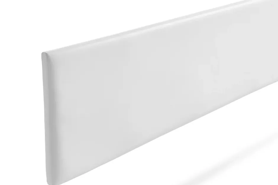 Moonia Tête de Lit Tapisée NOVA Simili cuir 115x50x5 cm - Blanc - New