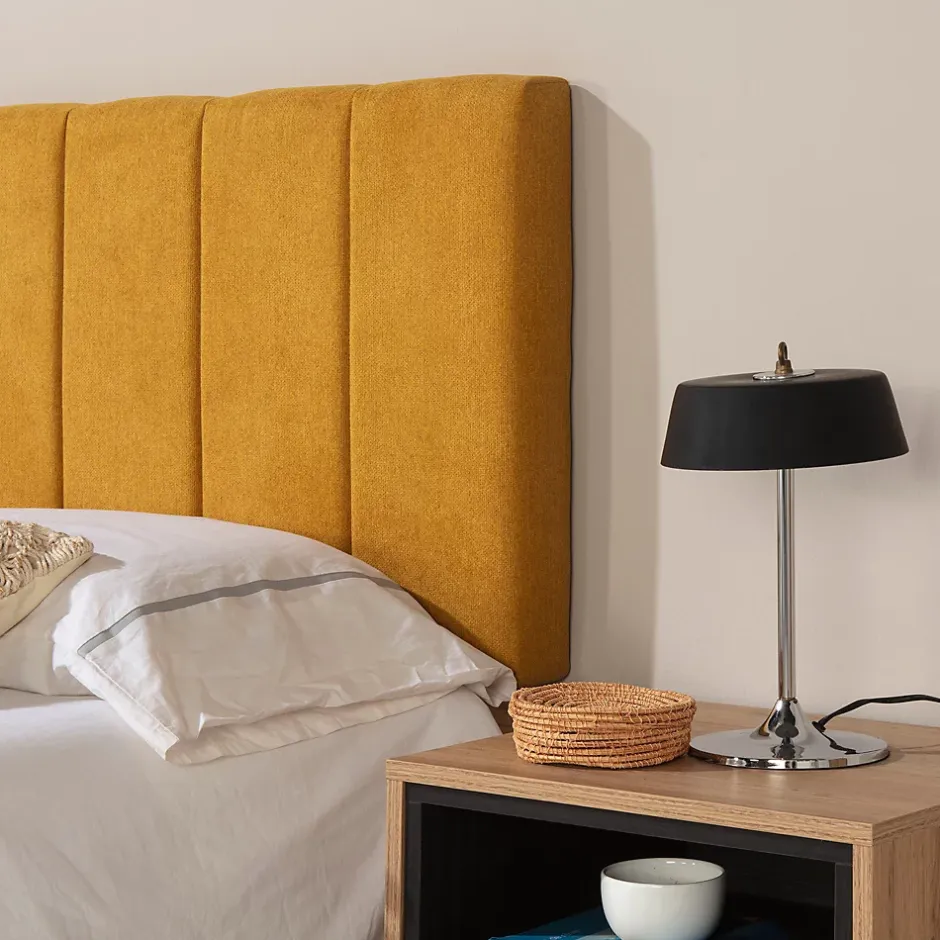 Vs Venta-Stock Tête de lit tapissée Creta 150x60 cm Couleur Moutarde, 8 cm d'épaisseur New