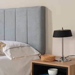 Vs Venta-Stock Tête de lit tapissée Creta 160x60 cm Couleur Gris, 8 cm d'épaisseur
