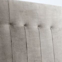Vs Venta-Stock Tête de lit tapissée Napoles 140x100 cm Gris, Velours, Pieds en Bois
