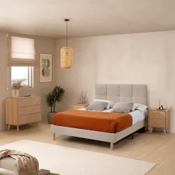 Vs Venta-Stock Tête de lit tapissée Sicilia 160x60 cm Beige Outlet