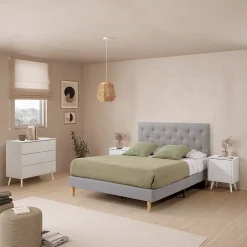 Vs Venta-Stock Tête de lit tapissée Turin 140x60 cm Gris Sale