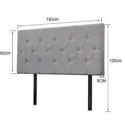 Teeno Tête de lit 140x60 cm, Épaisseur 8 cm, gris Outlet