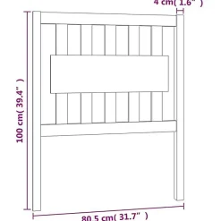 Vidaxl Tête de lit 80,5x4x100 cm Bois massif de pin Sale