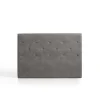 Eccox Tête de lit Zafiro pour lit 120 en tissu gris 154x115x8.
