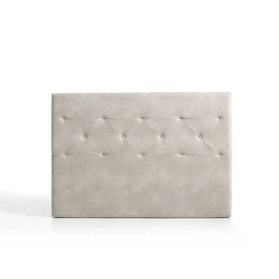 Eccox Tête de lit Zafiro pour lit 105 en tissu gris blanc 115x115x8.