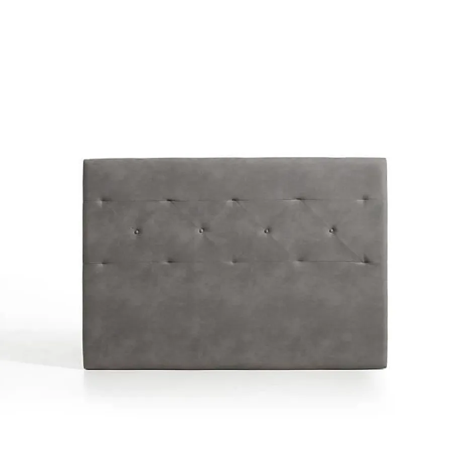 Eccox Tête de lit Zafiro pour lit 135 en tissu gris 154x115x8.