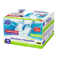 UHU Air max magnet - Recharges sans parfum pour absorbeur d'humidité Air max magnet, 2x 450g Best
