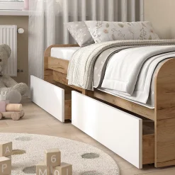 Vicco Lit denfant Blanc/Artisan 90x200 cm sans matelas Sale