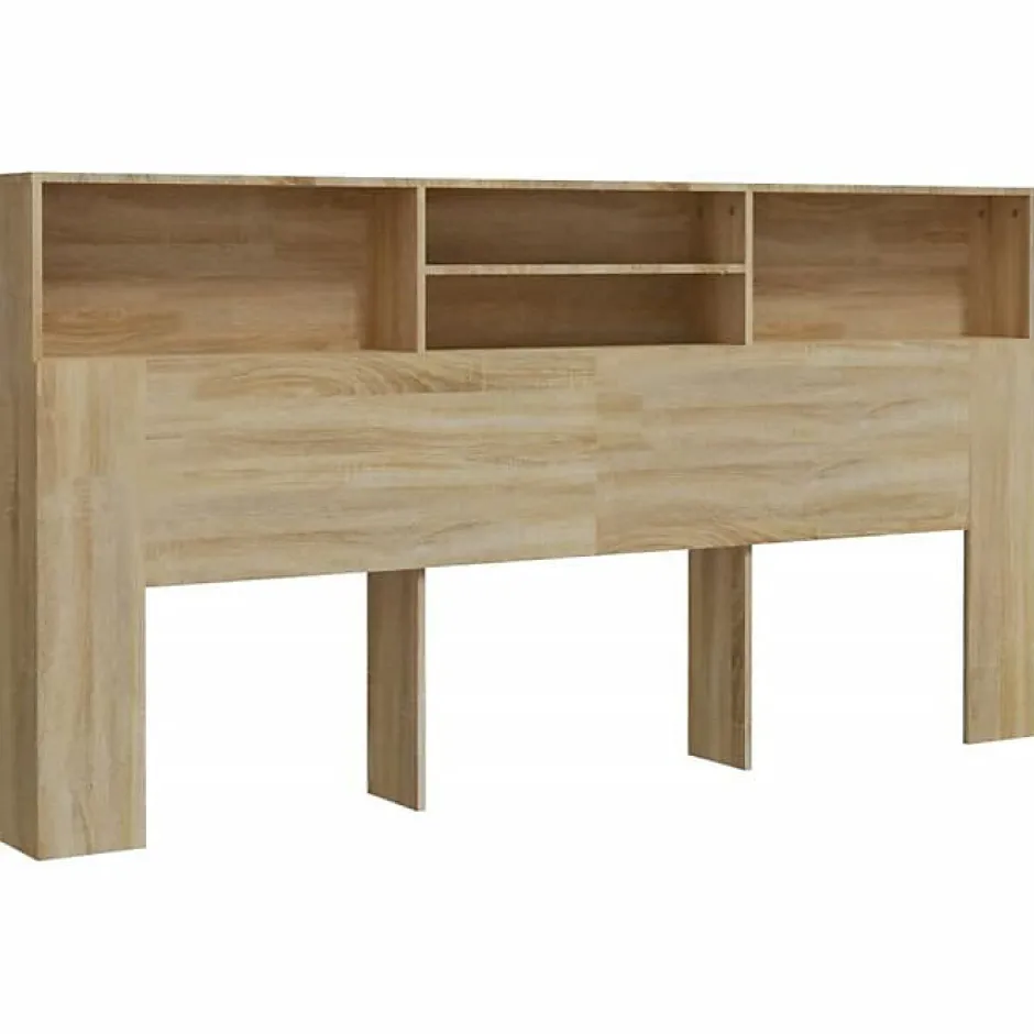Vidaxl Armoire de tête de lit Chêne sonoma 200x19x103,5 cm 811892 Sale