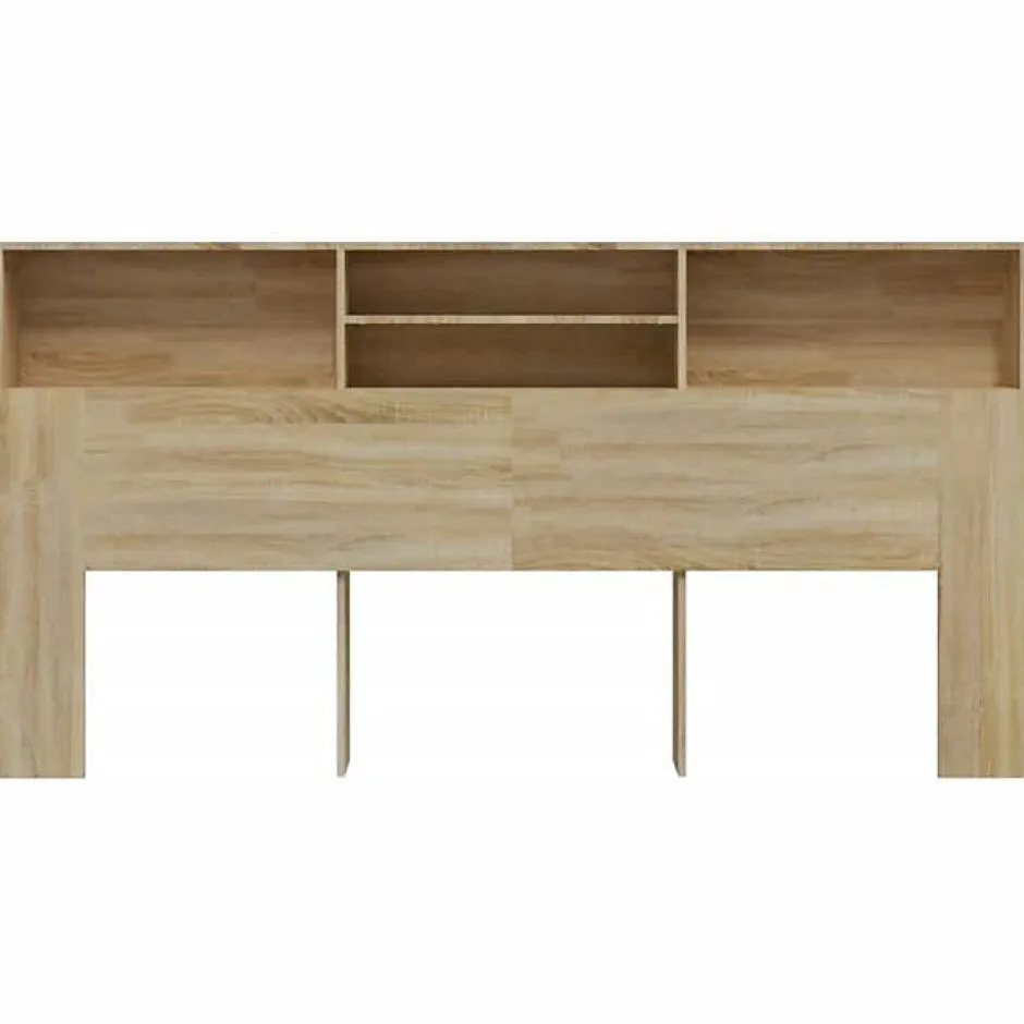 Vidaxl Armoire de tête de lit Chêne sonoma 200x19x103,5 cm 811892 Sale