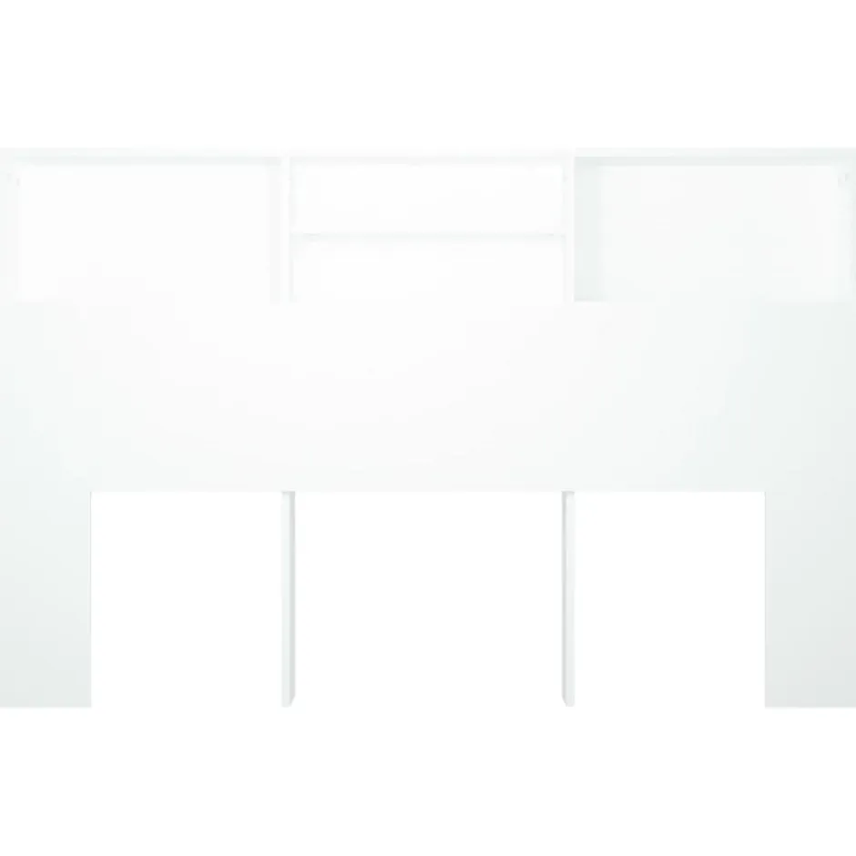 Vidaxl Armoire de tête de lit Blanc 160x19x103,5 cm 811871
