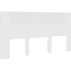 Vidaxl Armoire de tête de lit Blanc 200x18,5x104,5 cm 811952