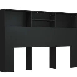 Vidaxl Armoire de tête de lit Noir 160x19x103,5 cm 811872 Outlet