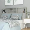 Vidaxl Armoire de tête de lit Gris béton 160x19x103,5 cm 811875