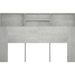 Vidaxl Armoire de tête de lit Gris béton 160x19x103,5 cm 811875