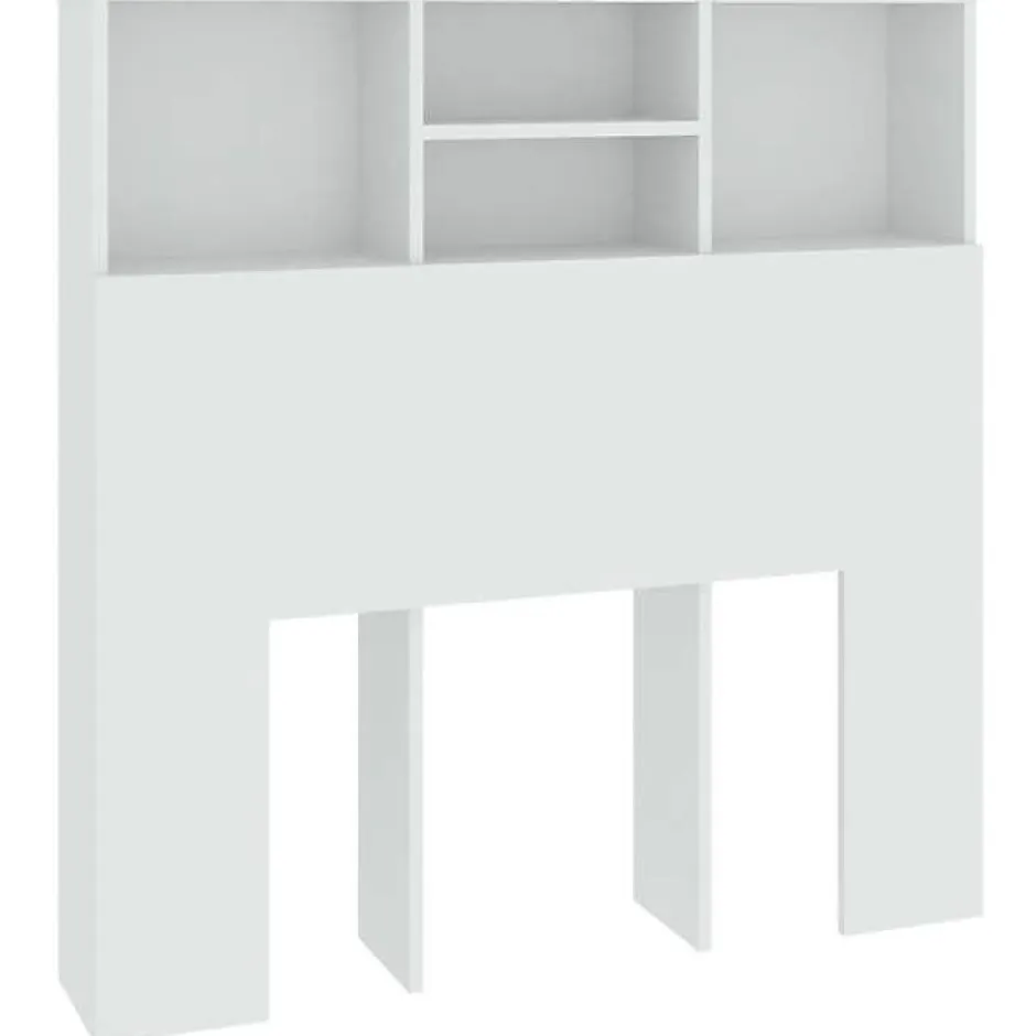 Vidaxl Armoire de tête de lit Blanc 100x19x103,5 cm 811844