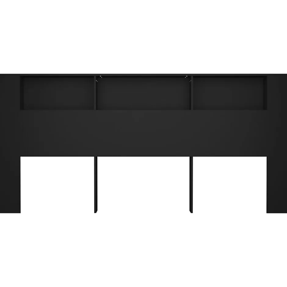 Vidaxl Armoire de tête de lit Noir 220x18,5x104,5 cm 811962 Outlet