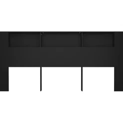 Vidaxl Armoire de tête de lit Noir 220x18,5x104,5 cm 811962 Outlet