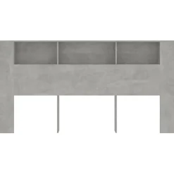 Vidaxl Armoire de tête de lit Gris béton 200x18,5x104,5 cm 811956 Best
