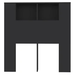 Vidaxl Armoire de tête de lit Noir 100x18,5x104,5 cm 811908