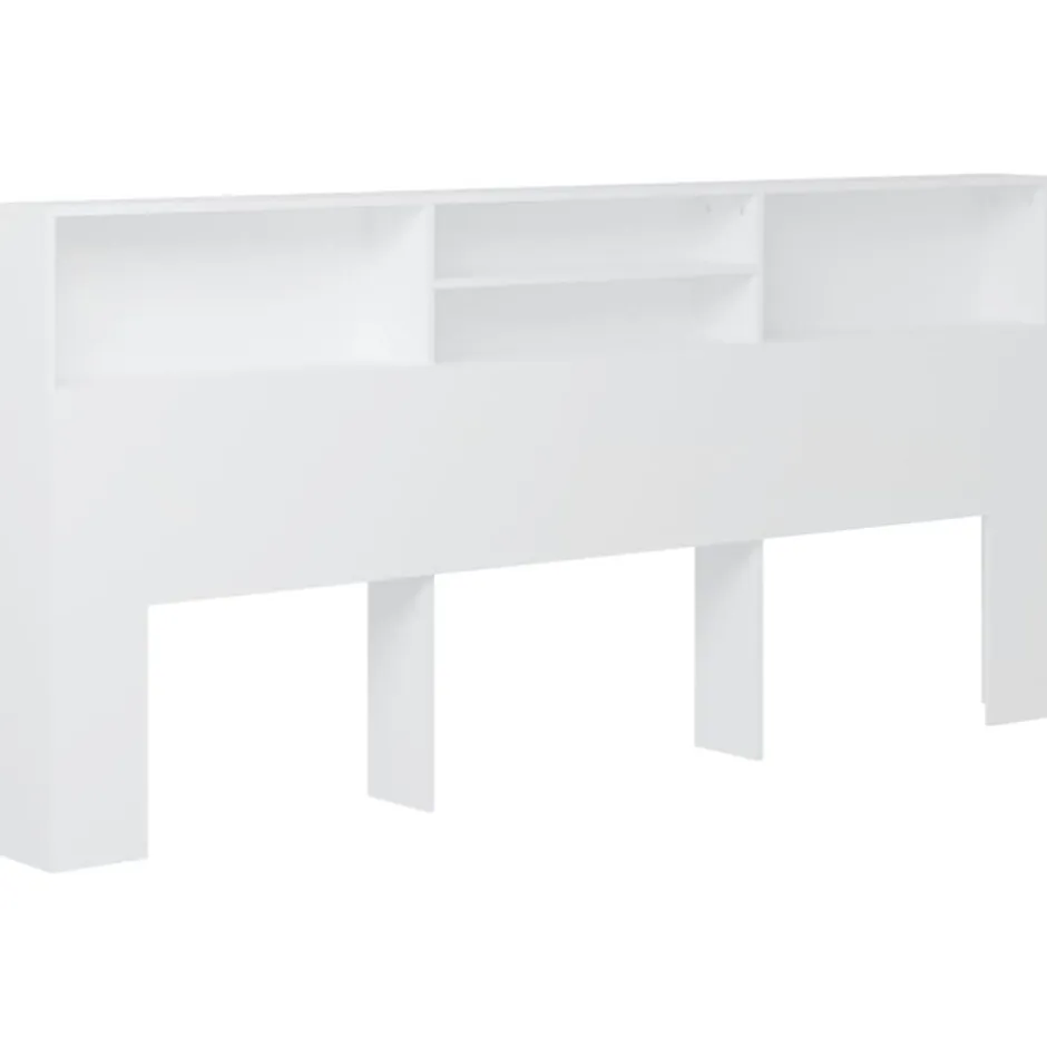 Vidaxl Armoire de tête de lit Blanc 220x19x103,5 cm 811898 Online