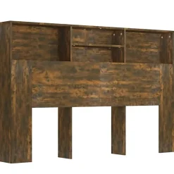 Vidaxl Armoire de tête de lit Chêne fumé 160x19x103,5 cm 817252 Sale
