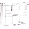 Vidaxl Armoire de tête de lit Blanc 180x18,5x104,5 cm 811943 Clearance