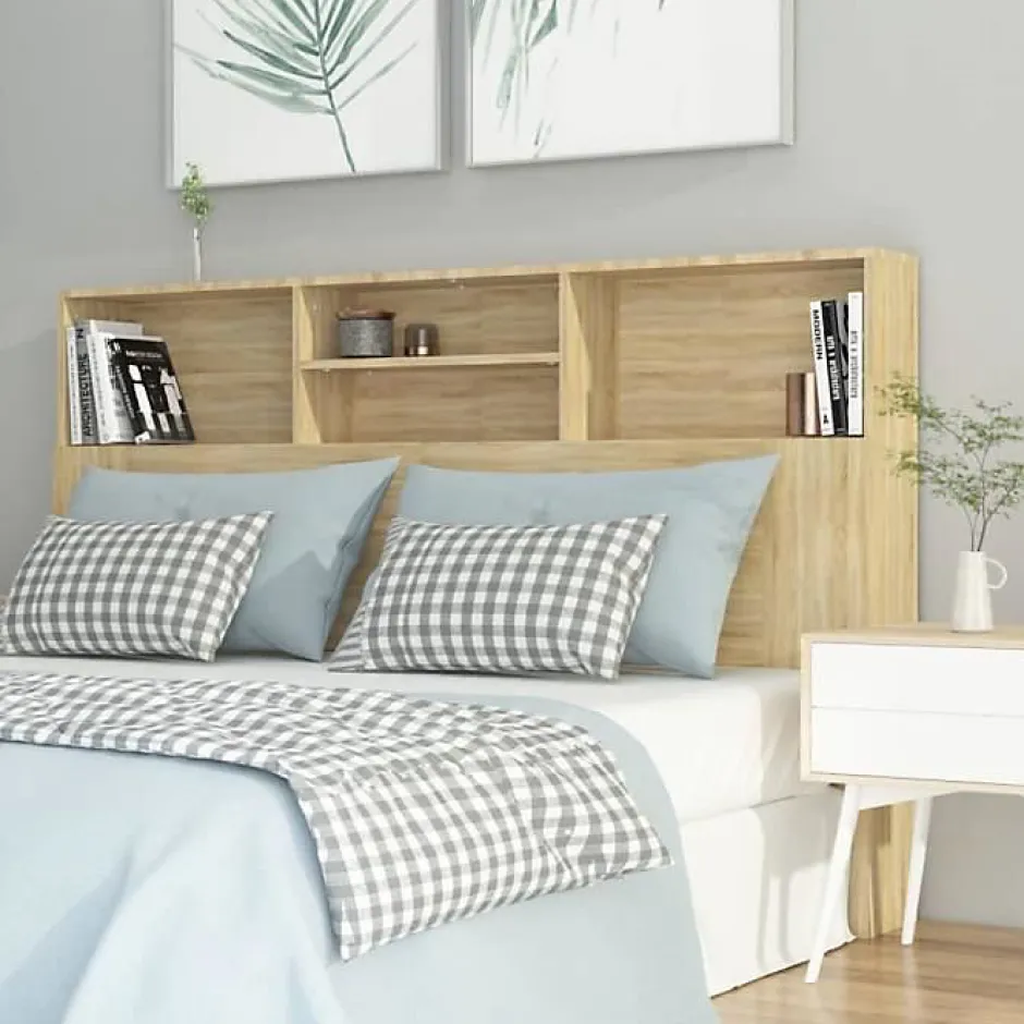 Vidaxl Armoire de tête de lit Chêne sonoma 160x19x103,5 cm 811874