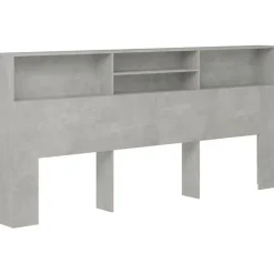 Vidaxl Armoire de tête de lit Gris béton 220x19x103,5 cm 811902